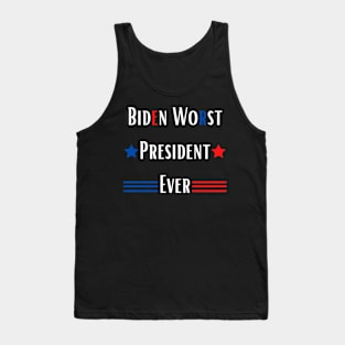 Biden Worst President Ever T-Shirt, Funny Political Humor Tank Top